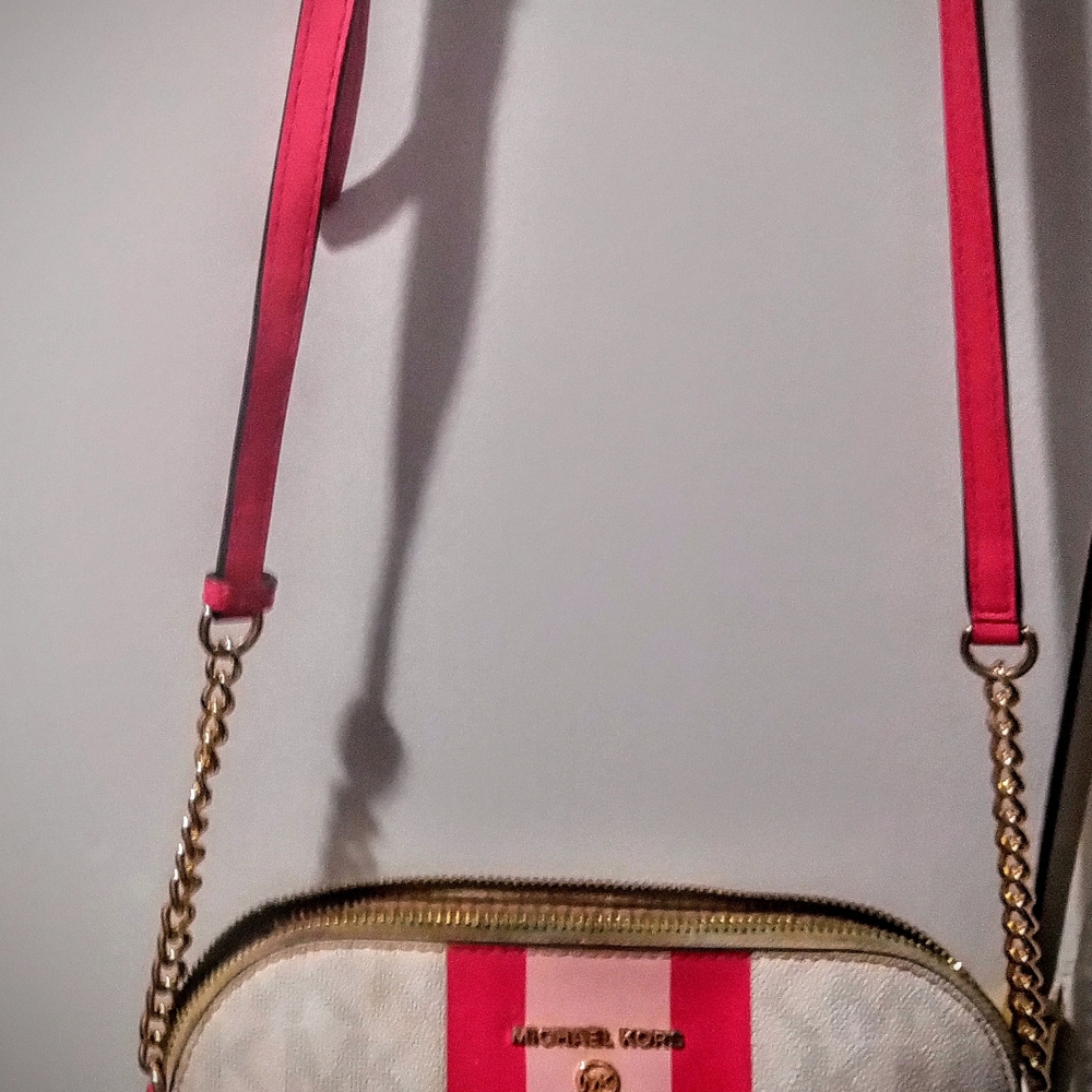 Michael Kors Pink and Gold Crossbody Bag